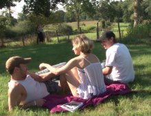 11537 - Une baise à trois en plein air